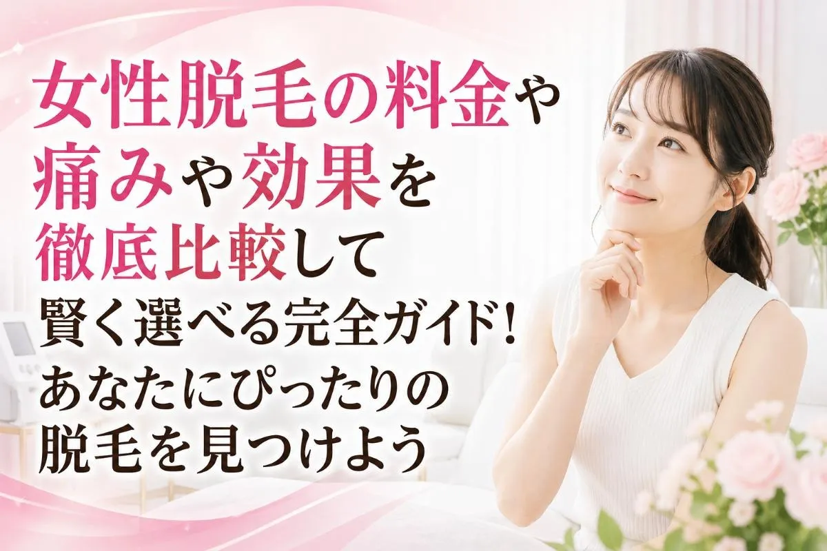 女性脱毛の料金や痛みや効果を徹底比較して賢く選べる完全ガイド！あなたにぴったりの脱毛を見つけよう